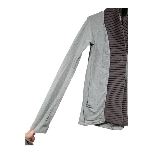 Lululemon Women’s Bliss Break Wrap Jacket Yoga Gray  French Terry Size 4 - Picture 3 of 10